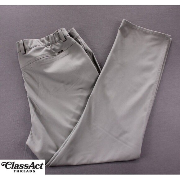 Greg Norman Pants Mens Gray Golf Stretch Dress Slacks Lightweight 36 x 30 - Picture 1 of 10